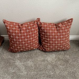 Rust accent pillows